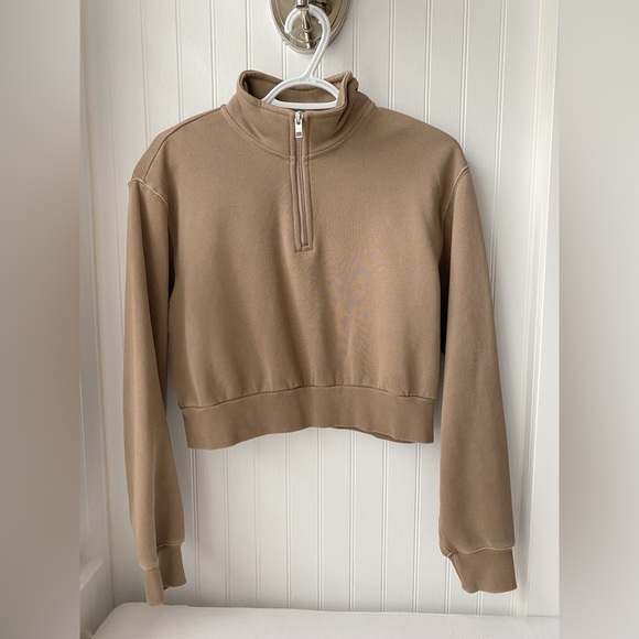 TNA Sweaters - TNA, Small, GD Chasm, Cozy Fleece Perfect 1/4 Zip Sweatshirt